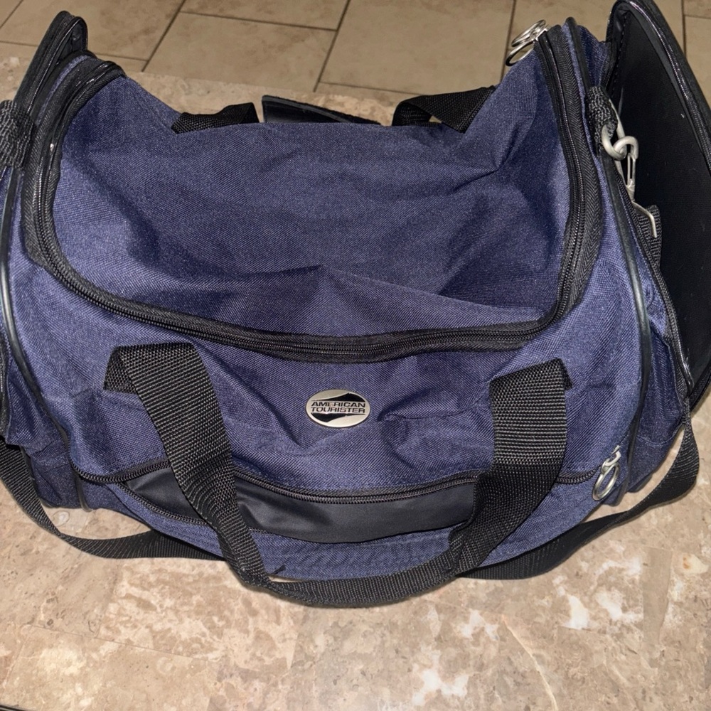 Navy Blue Travel Duffel Bag